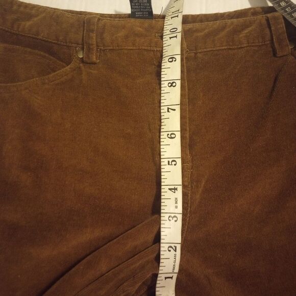 Rafaella brown corduroy pants with straight boot cut leg - Picture 4 of 10